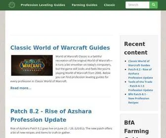 Wow-Professions.com(Profession Leveling and Farming Guides) Screenshot