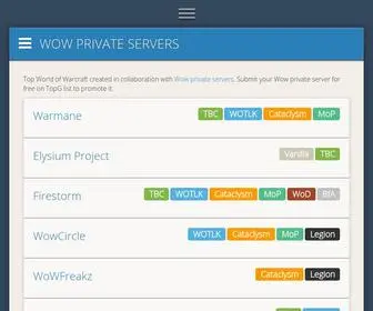 Wow-Servers.com(Best WoW private servers most populated in 2020) Screenshot