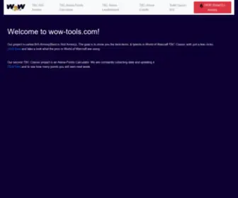 Wow-Tools.com(Wow Tools) Screenshot