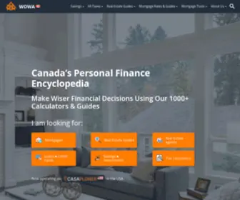 Wowa.ca(Canada's Top Platform for Finding Real Estate Agents) Screenshot