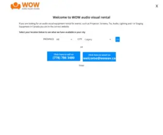 Wowav.ca(WOW Audio Visual Rentals) Screenshot