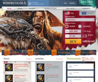 Wowbuygold.com(Buy WOW Gold Online) Screenshot