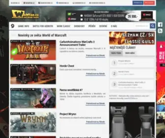 Wowfan.cz(Česká a slovenská World of Warcraft stránka) Screenshot