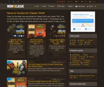 Wowisclassic.com(WoW Classic) Screenshot