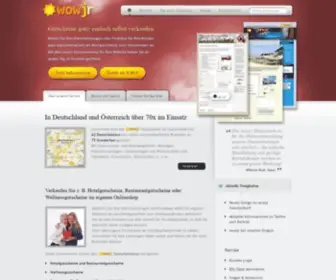 Wowjr.biz(Gutscheine online und offline selbst verkaufen) Screenshot