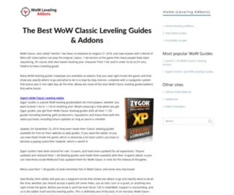Wowlevelingaddons.com(Best WoW Classic Leveling Guides & Addons) Screenshot
