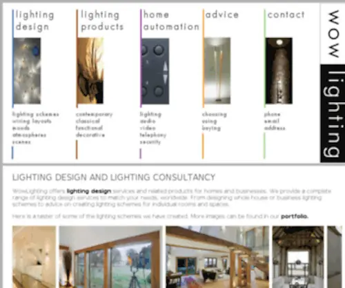 Wowlighting.co.uk(Lighting design and lighting designers at WowLighting) Screenshot