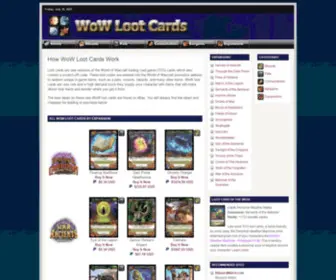 Wowlootcards.com(WoW Loot Cards for the WoW TCG) Screenshot