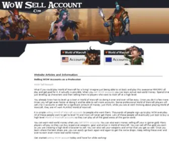 Wowsellaccount.com(WoW Sell Account) Screenshot
