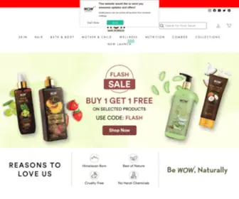 Wowskinscienceindia.com(WOW Skin Science India) Screenshot