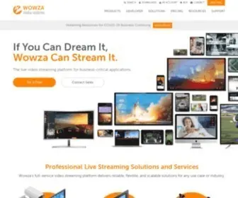 Wowza.com(The Embedded Video Platform for Solution Builders) Screenshot