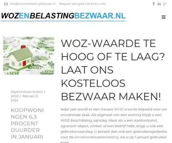 Wozenbelastingbezwaar.nl(Bezwaar maken woz) Screenshot