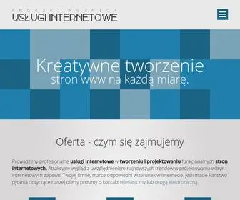 Woznica.com.pl(ANDRZEJ WOŹNICA USŁUGI INTERNETOWE projektowanie i tworzenie stron www na terenie) Screenshot