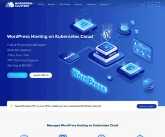 WP-Clusters.com(Our fully managed WordPress hosting service) Screenshot