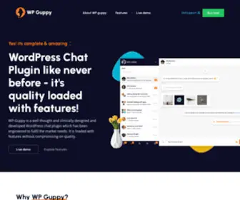 WP-Guppy.com(A live chat plugin for WordPress) Screenshot
