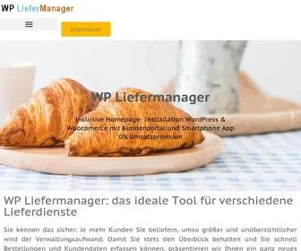 WP-Liefermanager.de(Online Liefermanager für Brötchenlieferservice) Screenshot