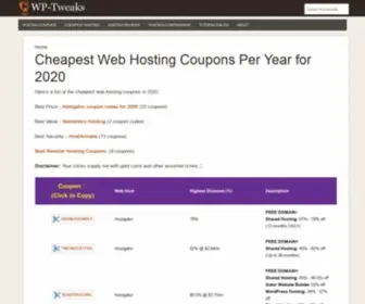 WP-Tweaks.com(Best Web Hosting Coupons FULLY VISIBLE) Screenshot