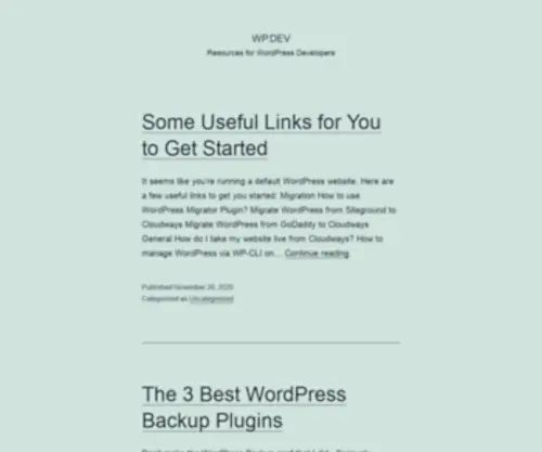 WP.dev(WP) Screenshot