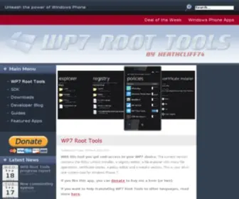 WP7Roottools.com(WP7 Root Tools) Screenshot