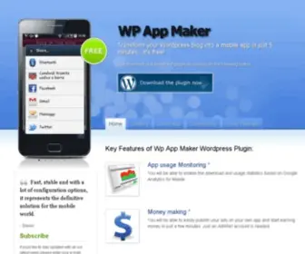 Wpappmaker.com(Wordpress App Maker) Screenshot