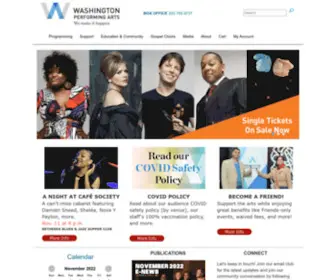 Wpas.org(Washington Performing Arts) Screenshot