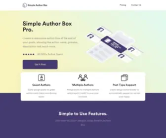 Wpauthorbox.com(Add a responsive author box to WordPress posts) Screenshot