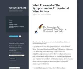 Wpawinepirate.com(Wine news about Western Pennsylvania and beyond) Screenshot