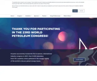 WPC2020.com(The 23rd World Petroleum Congress) Screenshot