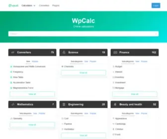 Wpcalc.com(Онлайн калькуляторы и конвертеры) Screenshot