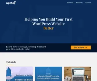 WPchap.com(Simple WordPress Tutorials and Resources for beginners) Screenshot