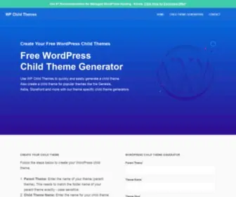 WPchildthemes.com(Free WordPress Child Theme Generator) Screenshot