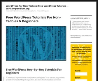 Wpcompendium.org(Free WordPress Tutorials For Non) Screenshot