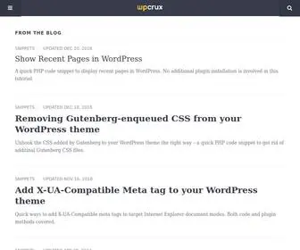 WPcrux.com(Cool WordPress Resources) Screenshot