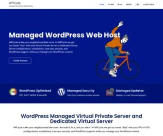 WPCYcle.com(WPCycle Managed WordPress Web hosting) Screenshot