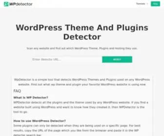 Wpdetector.com(The Best WordPress Theme Detector detects all Themes And Plugins) Screenshot