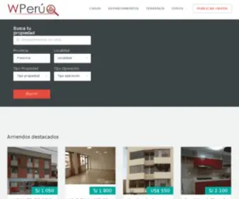 Wperu.com.pe(Alquiler y venta de casas) Screenshot