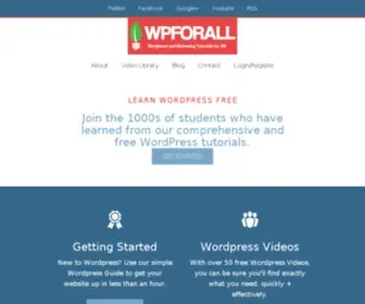 Wpforall.com(Wordpress and Web Design Tutorials for all) Screenshot