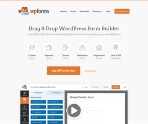Wpforms.com(The World's Best Drag & Drop WordPress Forms Plugin) Screenshot