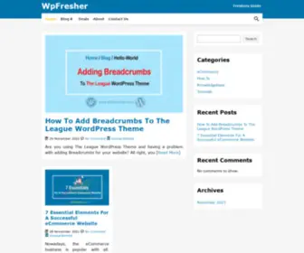 WPfresher.com(Freshers Guide) Screenshot