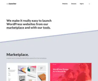 Wplauncher.com(Instantly launch beautiful WordPress websites) Screenshot
