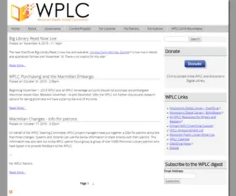 WPLC.info(Wisconsin Public Library Consortium) Screenshot