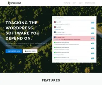 Wplookout.com(Tracking the WordPress software you depend on) Screenshot