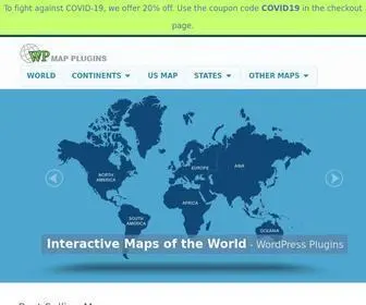 Wpmapplugins.com(Interactive Maps of the World) Screenshot