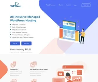 Wpoven.com(Managed WordPress Hosting with VPS) Screenshot