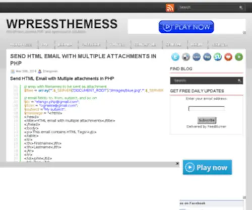 Wpressthemess.com(WordPress,Joomla,PHP and opensource solutions) Screenshot