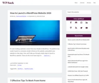 Wpsack.com(WordPress Guides) Screenshot