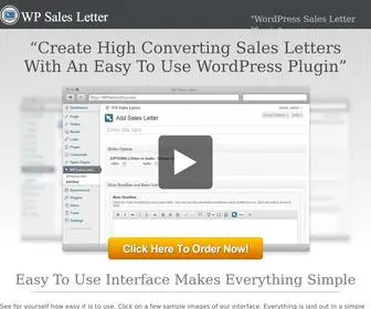 Wpsalesletter.com(WordPress Sales Letter) Screenshot