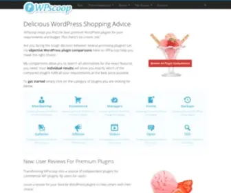 WPscoop.com(Delicious WordPress Shopping Advice) Screenshot