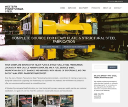 WPsfinc.com(Western Pennsylvania Steel Fabricating) Screenshot