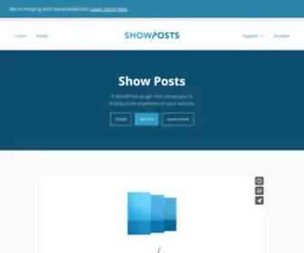 WPshowposts.com(Display posts anywhere in WordPress) Screenshot